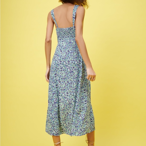 ZARA Floral Print Maxi Dress with Slit - Picture 6 of 6